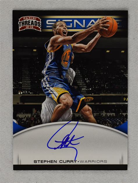 Lot Detail - Steph Curry 2012-13 Autographed Panini Threads Basketball Card