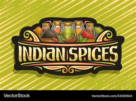 Logo for indian spices Royalty Free Vector Image