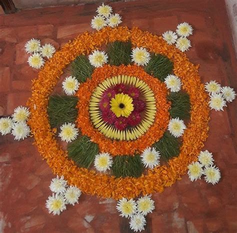 80+ Simple Rangoli Designs to Brighten Your Home 2024 | Simple flower ...