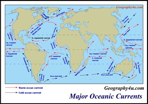 World Map With Ocean Currents