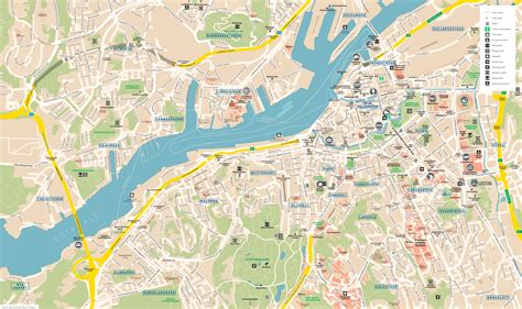 Gothenburg sightseeing map