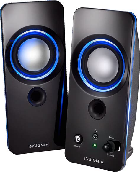 Insignia™ 2.0 Bluetooth Lighted Speaker System (2pc) Black NS-2810BT ...