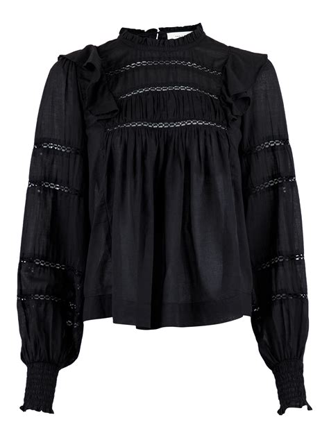 Neo Noir Harmon Voile Bluse Black - Shop Neo Noir Nyhed