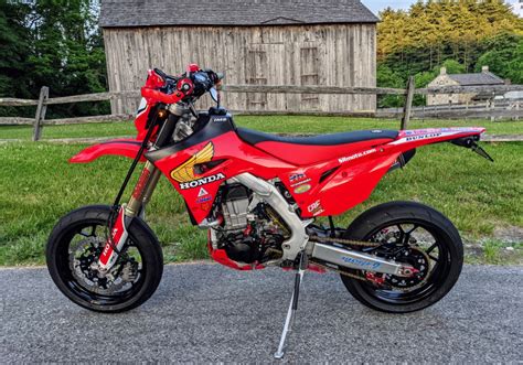 Honda CRF450L CRF450RL Supermoto Conversion - Retro Red - SRmoto.com ...