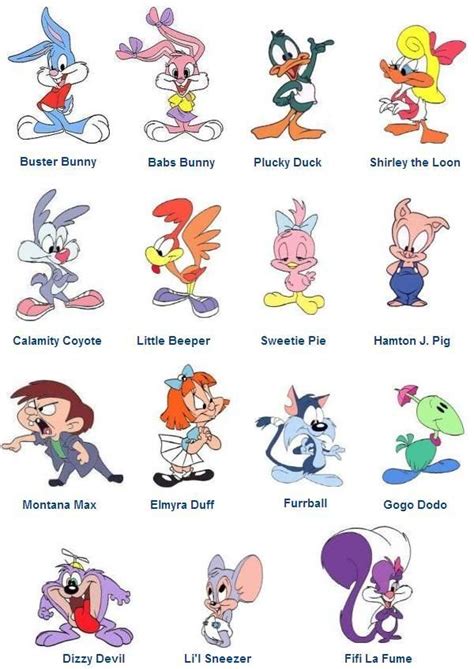 Tiny Toon Adventures | Baby cartoon characters, Looney tunes characters ...