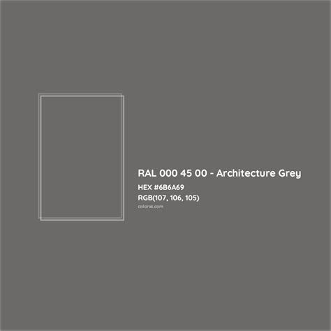 RAL 000 45 00 - Architecture Grey Complementary or Opposite Color Name ...