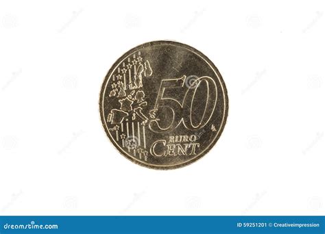 50 Euro cent coin stock image. Image of money, market - 59251201