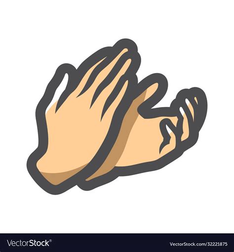 Applause clapping two hands cartoon Royalty Free Vector