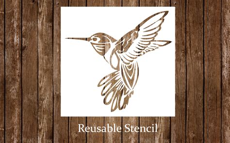 Hummingbird Stencil Reusable Bird Sign Stencil Hummingbird - Etsy