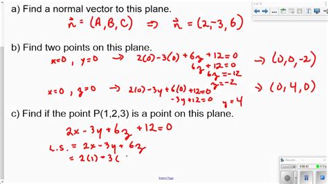 8.5 The Cartesian Equation of a Plane - YouTube