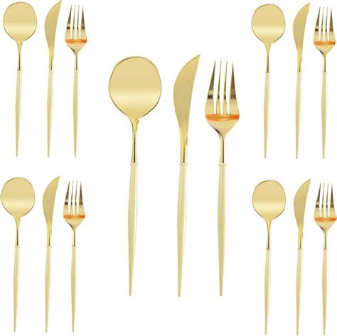 Amazon.com: Party Plastic Cutlery, Plastic Silverware Set, Disposable ...