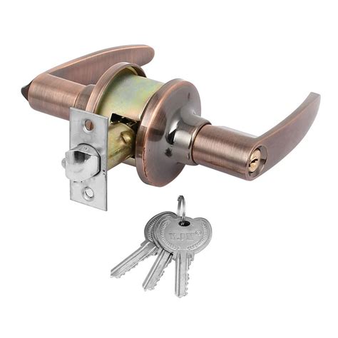 Front Entry Lever Handle Knob Door Locks with keys Leverset Lockset ...