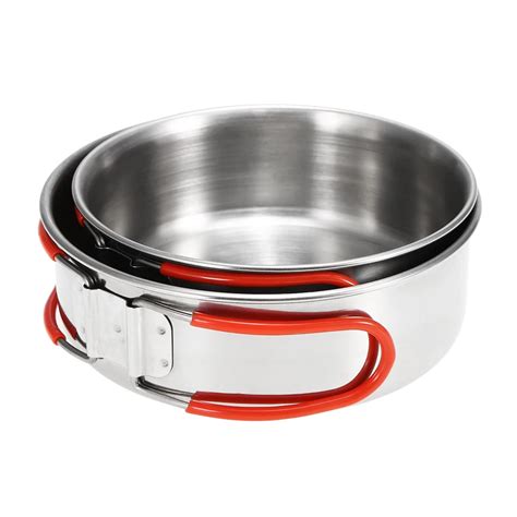 2Pcs Stainless Steel Bowls for Outdoor Camping Kitchen Dinner Plates ...