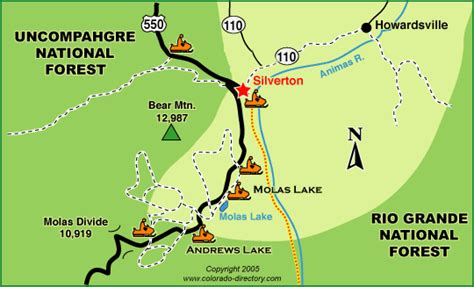 Silverton Snowmobile Trails Map | Colorado Vacation Directory