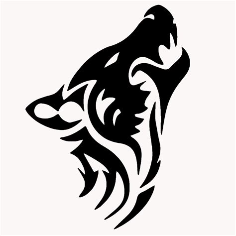 Wolf Tribal Animal Tattoo Free Vector cdr Download - 3axis.co