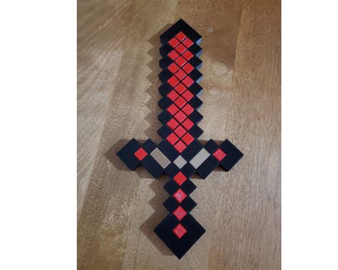 Minecraft Red Magic Sword 10.5'' Long | Etsy