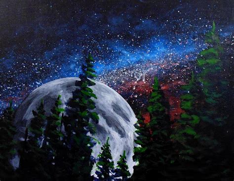 How to Paint the Stars and Moon in Acrylic — Online Art Lessons