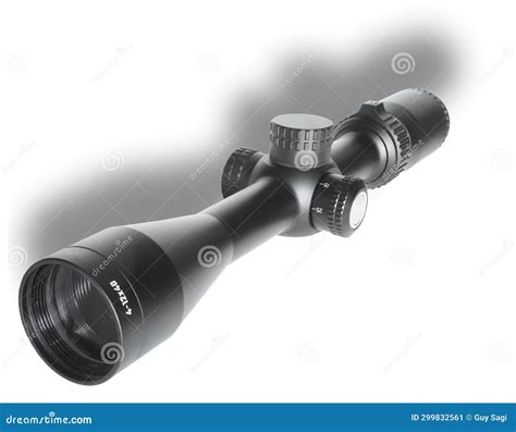 Drop Shadow Above a Sniper Scope with Parallax Dial Stock Image - Image ...