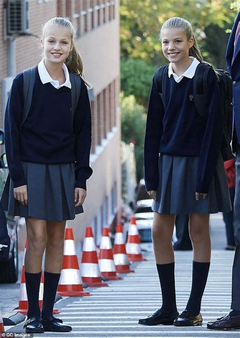 Spanish Princesses Leonor, 13, and Sofia, 12, go back to school ...