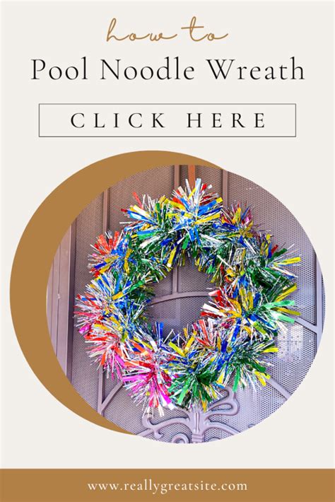 Pool Noodle Wreath - Ideas for the Home