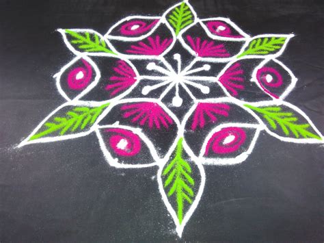 Latest Rangoli Designs Images With Dots