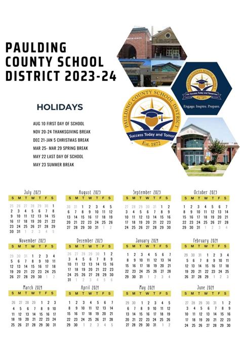 Paulding County School District Calendar Holidays 2023-2024