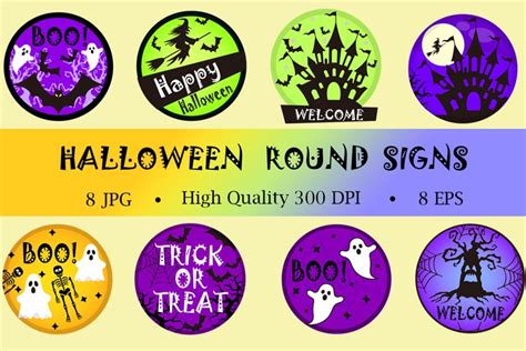 Halloween Door Signs Bundle, Halloween Door Sign (2159069)