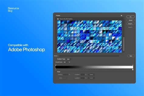 Free 200 Blue Photoshop Gradients – Free Social media, Templates ...