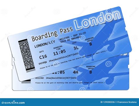 Airline Boarding Pass Tickets To London - the Contents of the Image are ...