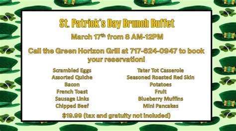 Green Horizon Grill Menus