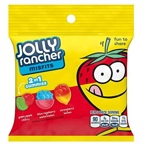 Jolly Rancher (1) Bag Misfits 2-In-1 Gummies Two Flavor Candy - Green ...