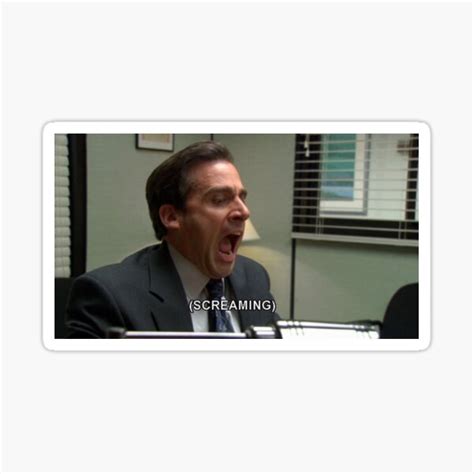 "Michael Scott screaming" Sticker by lucreziatrebbi | Redbubble