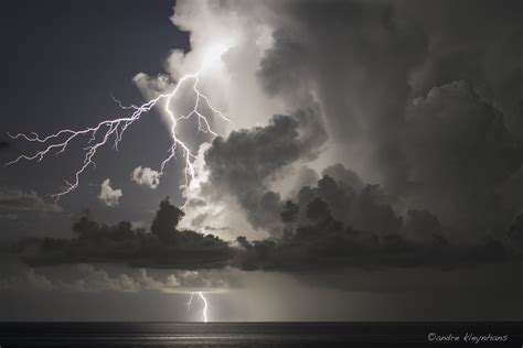 Into The Night Photography: Ocean Lightning by Andre Kleynhans