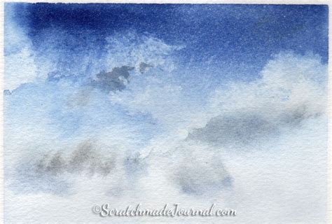 Watercolor Tutorial: How to Paint Skies & Clouds — Scratchmade Journal ...