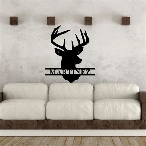 Customized Name Metal Wall Art, Deers Vintage Metal Sign - Hunting ...