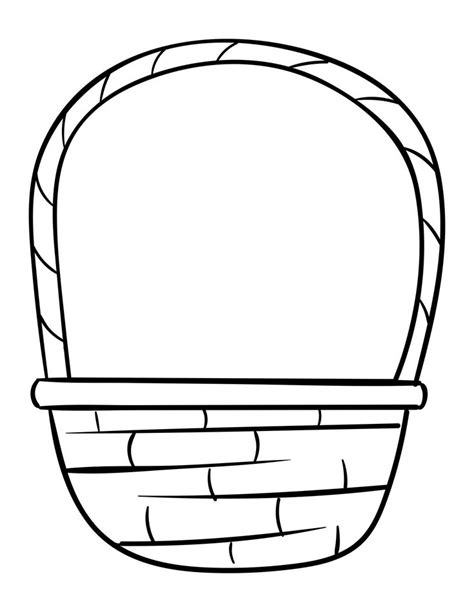 Easter Egg Basket Coloring Pages Emty - 10 Free PDF Printables ...