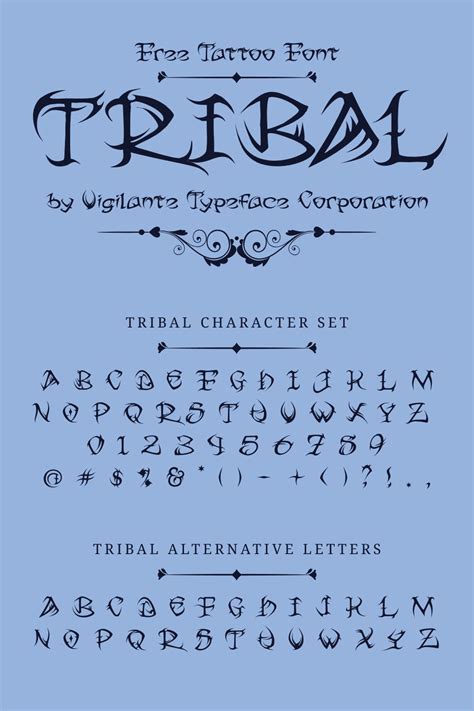 Free Tribal Tattoo Font | Master Bundles