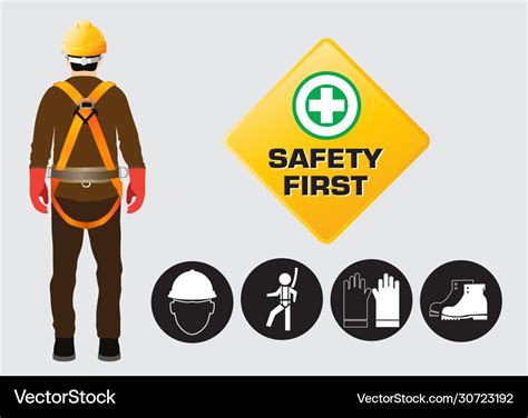 Safety first construction concept design Vector Image