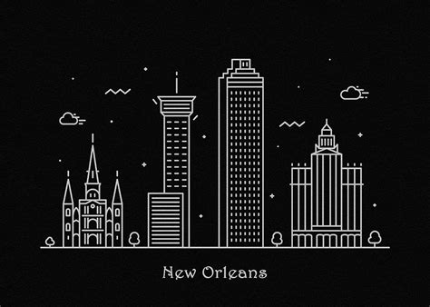 New Orleans Skyline Drawing at PaintingValley.com | Explore collection ...