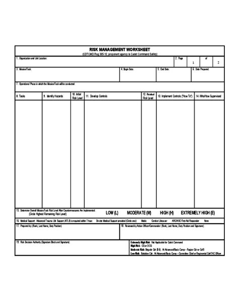 2024 Army Risk Management Form - Fillable, Printable PDF & Forms | Handypdf