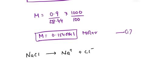 SOLVED: An isotonic saline solution (one that has the same salt ...