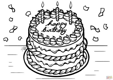 Birthday Cake coloring page | Free Printable Coloring Pages | Free ...