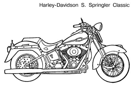 Coloring Pages Of Harley Davidson Motorcycles