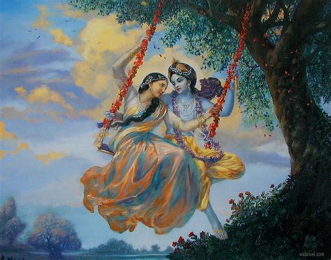 50 Beautiful Radha Krishna Paintings from top Indian artists