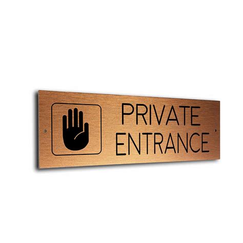 Private Entrance Door Sign | Private Entrance signs | Modern Door Plaque