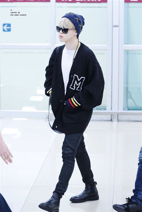 BTS Jimin airport fashion at Gimpo Airport... - Korean Celebrities fashion