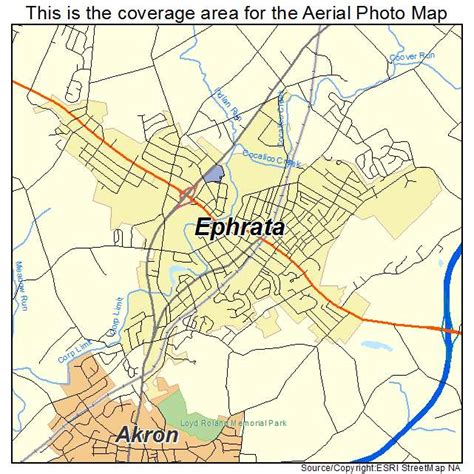 Aerial Photography Map of Ephrata, PA Pennsylvania