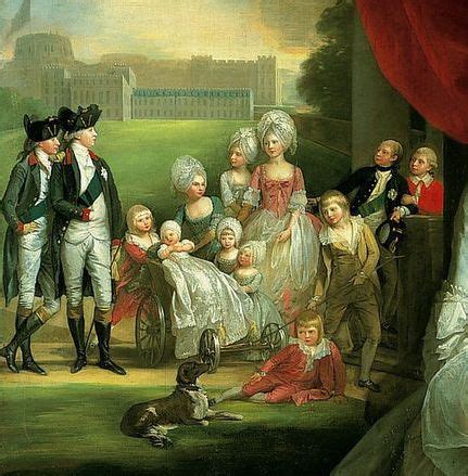 Queen Charlotte painted by Benjamin West in 1779 with her 13 eldest ...