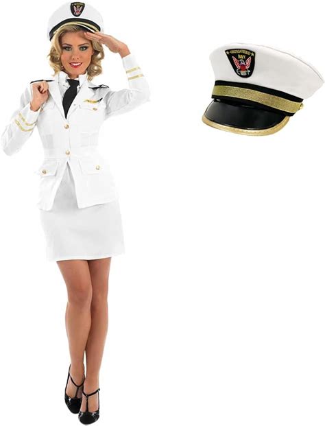 Ship Captain Men's White Uniform Dress Up Costume | ubicaciondepersonas ...