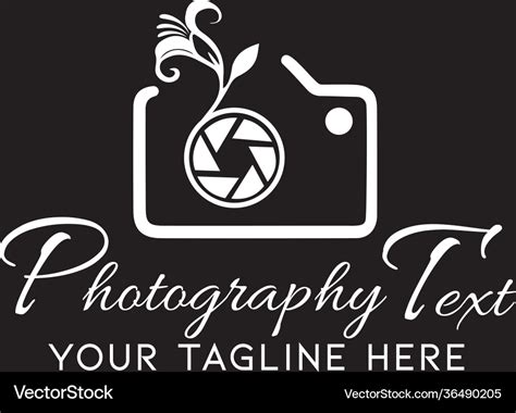 Photography logo signature logo and watermark Vector Image